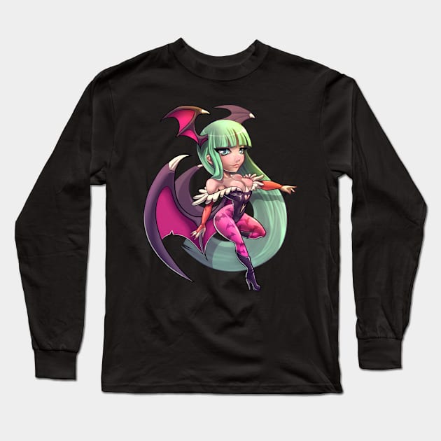 Chibi Morrigan Long Sleeve T-Shirt by DasGnomo